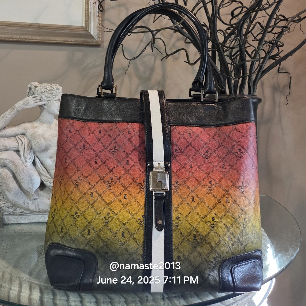 L.A.M.B. Gwen Stefani Westfield Rasta Bag Designer Leather Luxury Celebrity #146